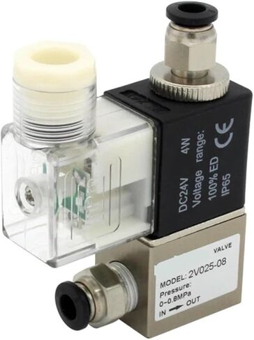 2V025-08 عادةً ما يكون 12 فولت 24V 220V 1/4 "BSP 2 الطريق 2 الموضع الصمام الملف اللولبي 2V025-08 صمام التحكم الهوائي (مع تركيبات 8 مم ، 2V025-08 AC220V) in Kuwait