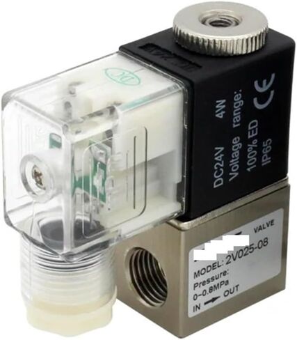 2V025-08 عادةً ما يكون 12 فولت 24V 220V 1/4 "BSP 2 الطريق 2 الموضع الصمام الملف اللولبي 2V025-08 صمام التحكم الهوائي (مع تركيبات 8 مم ، 2V025-08 AC220V) in Kuwait