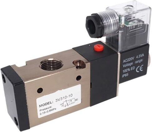 3V310-10 AC 110V 220V 380V DC 12V 24V Normally Closed Solenoid valve Electromagnetic reversing valve for pneumatic components(3V310-10NC AC220V,With 4mm Fittings) in Saudi Arabia