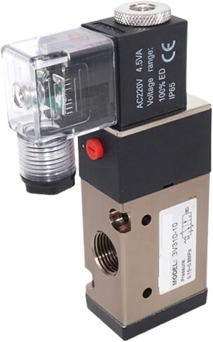 3V310-10 AC 110V 220V 380V DC 12V 24V Normally Closed Solenoid valve Electromagnetic reversing valve for pneumatic components(3V310-10NC AC220V,With 4mm Fittings) in Saudi Arabia