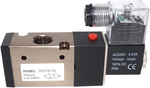 3V310-10 AC 110V 220V 380V DC 12V 24V Normally Closed Solenoid valve Electromagnetic reversing valve for pneumatic components(3V310-10NC AC220V,With 4mm Fittings) in Saudi Arabia