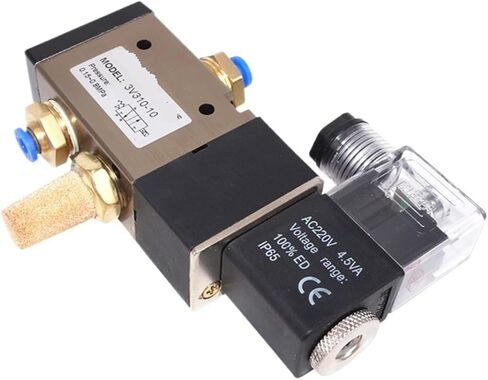 3V310-10 AC 110V 220V 380V DC 12V 24V Normally Closed Solenoid valve Electromagnetic reversing valve for pneumatic components(3V310-10NC AC220V,With 4mm Fittings) in Saudi Arabia