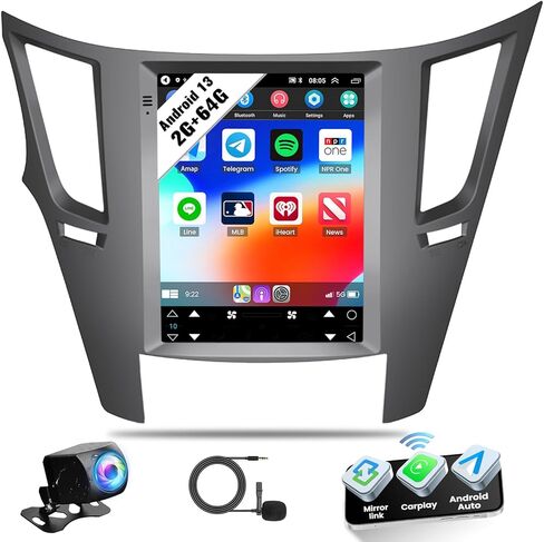 SIXWIN Android Car Stereo for Subaru Outback Legacy 2010-2014 9.7 Inch Touch Screen Car Radio with Wireless Apple Carplay Android Auto 1G+32G GPS Navigation Bluetooth FM WiFi HiFi Backup Camera MIC in Kuwait