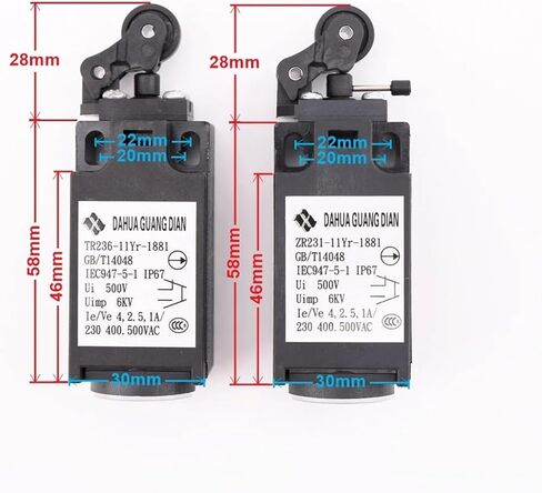 1Pcs Elevator Speed Limiter Buffer Tension Wheel Switch Manual Reset Automatic Reset Switch TR236-11Yr ZR231-11Yr with Wheels(Automatic Reset) in Saudi Arabia