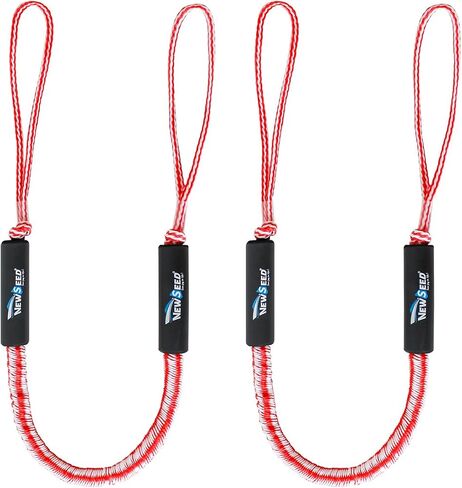 Malze-Newseed Bungee Dock Lines للقارب ، و 5 أقدام تمتص الصدمات رقص الرصيف الممتاز للقطب الممتاز لقوارب القوارب ، PwC ، Jet Ski ، Kayak ، Canoe ، Power Boat ، 2 PCS (Black & Blue) in Kuwait