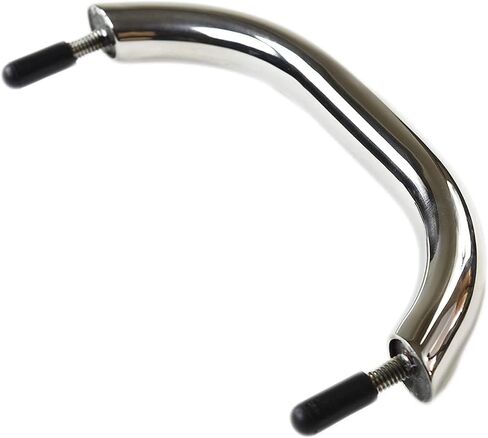 MARINE CITY 304 Grade Stainless Steel Smooth Polished Heavy Duty Boat Handle Oval Tube Grab Bar Mount Handrail with Flange and Studs 23 Inches for Marines – Boats – Yachts – RVs (Pack of 1) in Saudi Arabia