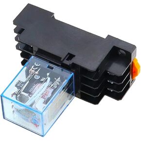 10pcs my4nj Relay 4no 4nc 5a 14 Pin Relay مع قاعدة المقبس للسكك الحديدية - 12V 24V 36V 48V 110V 220V AC/DC (48V -AC) in Saudi Arabia