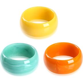 3pcs راتنج أساور الإسورة المكتنزة للنساء ، شاطئ سوار أكريليك غير منتظم ، سوار عطلة على نطاق واسع قابلة للتكديس in Kuwait