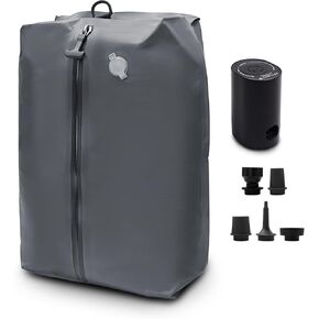 Vacuum Compression Reusable Bags for Travel: Space-Saving Waterproof Storage Bag with Pump - Suitablefor Luggage Packing and Carry on, Backpack & Closet Organization (Black, 20 in) in Kuwait