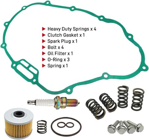 300EX Clutch Friction Plates Gasket & Oil Filter Kit Compatible with Honda Sportrax 300 TRX300EX 1993-2008 TRX300X 2009 in Saudi Arabia
