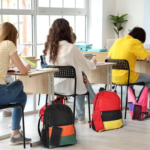 Cholemy 24 Pack 14" Kids Backpack Bulk for School with Zipper Pencil Pouch, Wholesale Bookbag Lightweight Travel Gym Bag for Student (Stylish Color) in Saudi Arabia