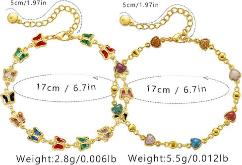 أساور ملونة لوكيل لوكيل للنساء ، سوار Boho Charm المطلي بالذهب 18K ، والمجوهرات الأنيقة تتجه للنساء ، ومثالية للارتداء اليومي ، والعطلات ، والعطاء الهدايا in Kuwait