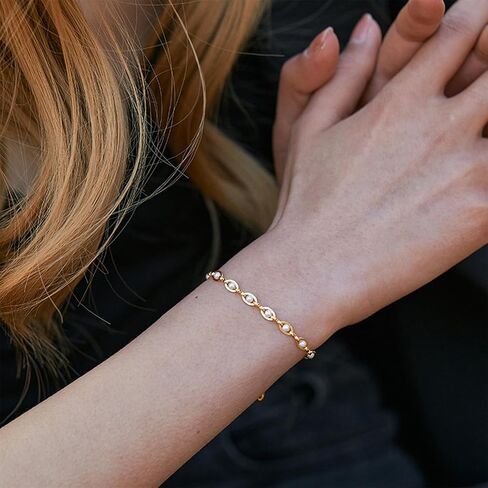 أساور ملونة لوكيل لوكيل للنساء ، سوار Boho Charm المطلي بالذهب 18K ، والمجوهرات الأنيقة تتجه للنساء ، ومثالية للارتداء اليومي ، والعطلات ، والعطاء الهدايا in Kuwait