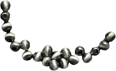 925 Sterling Silver Seamless Navajo Style Pearls Loose Beads (Pack of 20) in Saudi Arabia