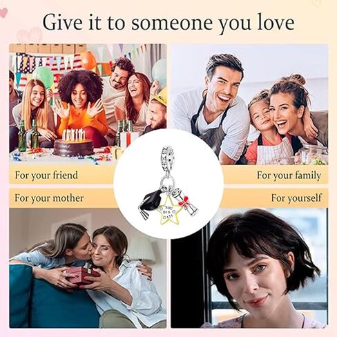 تمرير التخرج ، CAP و Do Do Star Charm ، سحر الفضة الاسترليني ، سحر هدية التخرج ، مناسب لباندورا ، هدية للنساء in Saudi Arabia