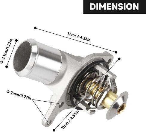 Engine Coolant Thermostat Housing Water Inlet Assembly - Compatible for Chevy Silverado Suburban Tahoe Express for Cadillac Escalade for GMC Sierra Yukon Savana - Replace Part 15-11057 12600172 in Saudi Arabia