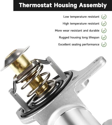 Engine Coolant Thermostat Housing Water Inlet Assembly - Compatible for Chevy Silverado Suburban Tahoe Express for Cadillac Escalade for GMC Sierra Yukon Savana - Replace Part 15-11057 12600172 in Saudi Arabia