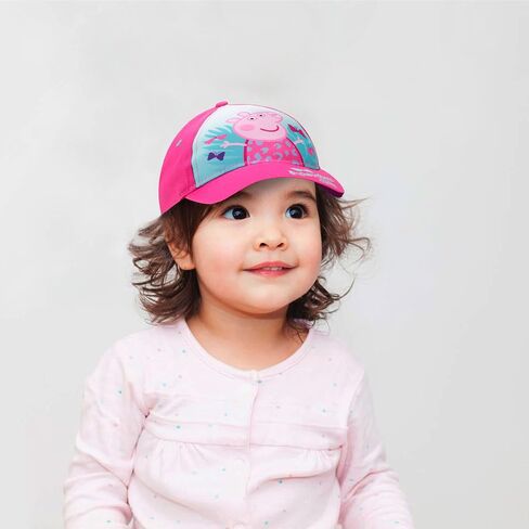Hasbro Peppa Pig Baseball Cap – Girls Peppa Pig Curved Brim Snap-Back Hat (2 Pack), Size Age 2-4, Pink/Teal in Saudi Arabia