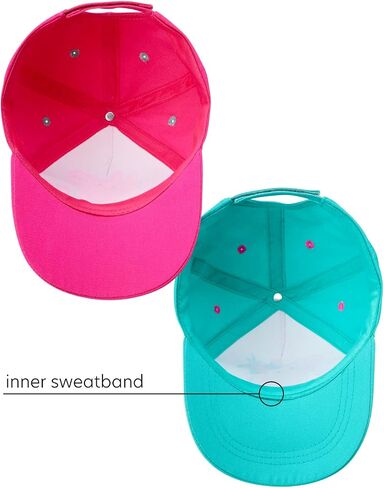 Hasbro Peppa Pig Baseball Cap – Girls Peppa Pig Curved Brim Snap-Back Hat (2 Pack), Size Age 2-4, Pink/Teal in Saudi Arabia