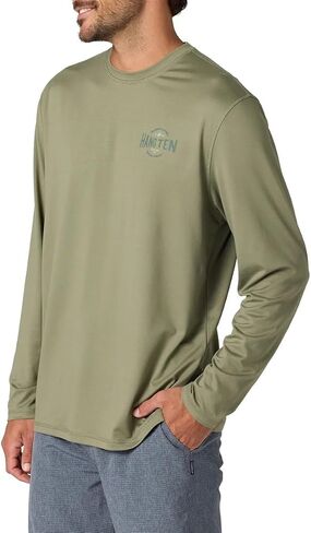 Hang Ten Men's Rashguards - Switchfoot in Green, X-Large in Saudi Arabia