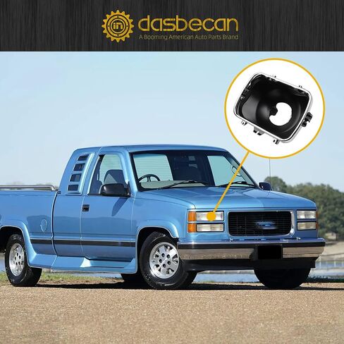 Dasbecan 2pcs 42437 مجموعة أدوات المصباح الأمامي 5x7 قوس تصاعد المصباح الأمامي متوافق مع شيفروليه تشيفي إكسبريس 1500 2500 3500 تاهو GMC Savana S Afari Yukon Cadillac Escalade in Saudi Arabia