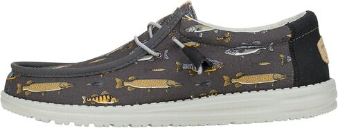 HEYDUDE Wally Fish Lure Black Size 14, Mens Shoes, Slip-on Loafers, Comfortable & Light-Weight in Kuwait