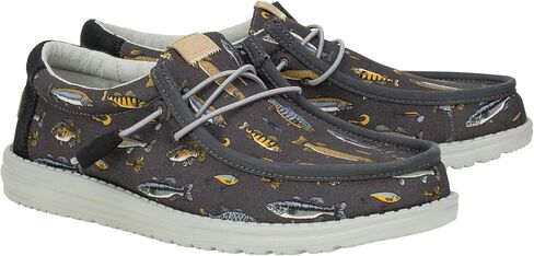 HEYDUDE Wally Fish Lure Black Size 14, Mens Shoes, Slip-on Loafers, Comfortable & Light-Weight in Kuwait