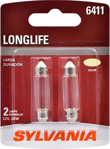 سيلفانيا - 6411 Long Life Miniature - لمبة ، مثالية للإضاءة الداخلية - الخريطة ، القبة ولوحة الترخيص (تحتوي على مصابيح 2) in Saudi Arabia