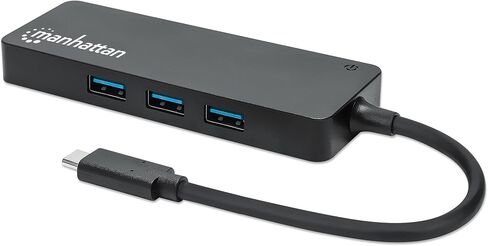 Manhattan 4-Port USB 3.0 Hub – with 5 Gbps Data Transfer, 1A Mobile Device Charging, 8 inch Cable – Compatible with PC, MacBook, Mac Pro, Mac mini, iMac, Surface Pro, Flash Drive - 162746 in Saudi Arabia