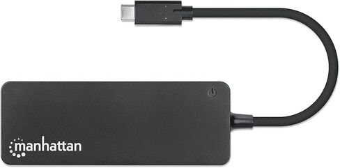Manhattan 4-Port USB 3.0 Hub – with 5 Gbps Data Transfer, 1A Mobile Device Charging, 8 inch Cable – Compatible with PC, MacBook, Mac Pro, Mac mini, iMac, Surface Pro, Flash Drive - 162746 in Saudi Arabia