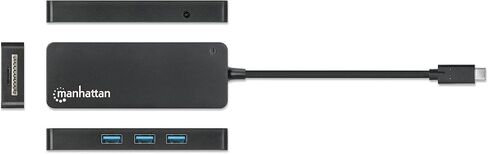 Manhattan 4-Port USB 3.0 Hub – with 5 Gbps Data Transfer, 1A Mobile Device Charging, 8 inch Cable – Compatible with PC, MacBook, Mac Pro, Mac mini, iMac, Surface Pro, Flash Drive - 162746 in Saudi Arabia