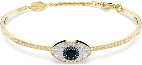 Symbolica bangle Evil eye, Blue, Gold-tone plated in Saudi Arabia