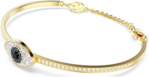 Symbolica bangle Evil eye, Blue, Gold-tone plated in Saudi Arabia