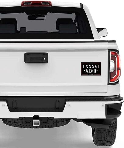 2 Pack 86 47 Car Magnet - Roman Numerals LXXXVI XLVII Car Magnets Auto Truck Fridge Magnetic Decal Bumper Magnet in Saudi Arabia