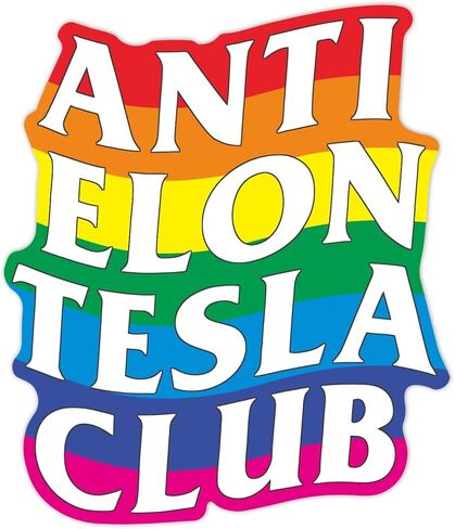 Anti Elon Tesla Club Car Magnet Anti Elon Musk Magnets Gift Decoration Vinyl Coat of Arms Auto Bumper Magnet Stickers Colorful in Saudi Arabia