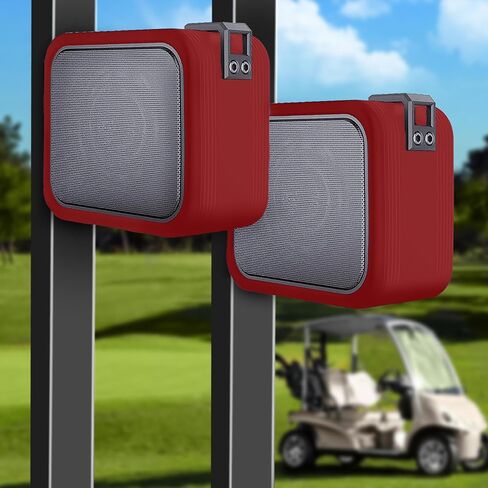2-Pack Golf Cart Speakers with Storage Case, IPX7 Magnetic Golf Speaker 15H Playtime, 20W Stereo Sound Magnetic Bluetooth Speaker for Golf Cart, Golf Gifts for Men in Saudi Arabia