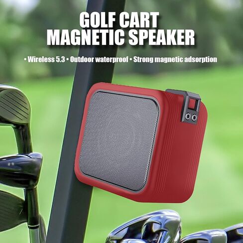 2-Pack Golf Cart Speakers with Storage Case, IPX7 Magnetic Golf Speaker 15H Playtime, 20W Stereo Sound Magnetic Bluetooth Speaker for Golf Cart, Golf Gifts for Men in Saudi Arabia
