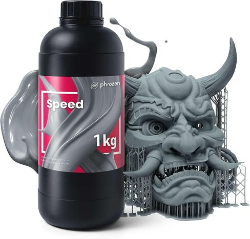 phrozen 3D Printer Rapid Resin [Speed Plus Black], 405nm LCD UV-Curing Photopolymer Resin, Low Shrinkage, High Precision Printing, Low Odor, Non-Brittle, Easy to Print, and Fast Printing (1KG) in Saudi Arabia