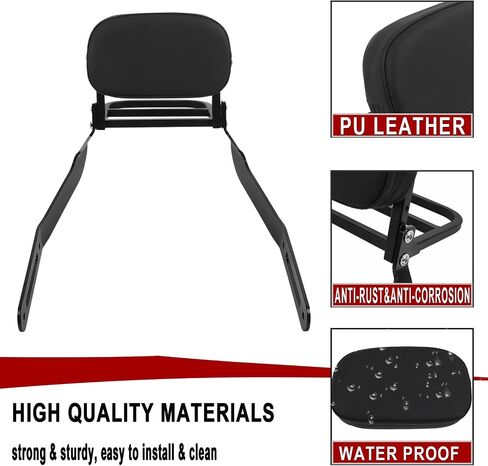 دراجة نارية Sissy Bar Backrest Pack Prastenger Praptengy Presentive for Kawasaki Eliminator 500 SE 2024 2025 Eliminator 500/400/450 2023 2024 2025 Detachable Backrest Pad in Saudi Arabia