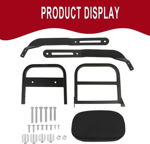 دراجة نارية Sissy Bar Backrest Pack Prastenger Praptengy Presentive for Kawasaki Eliminator 500 SE 2024 2025 Eliminator 500/400/450 2023 2024 2025 Detachable Backrest Pad in Saudi Arabia