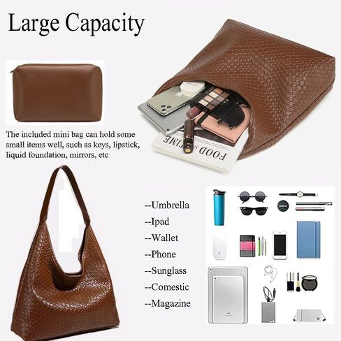2025 Woven Tote Bag for Women, Fashion Shoulder Hobo Bags, Leather Woven Beach Bag, Work Purses for Women in Saudi Arabia