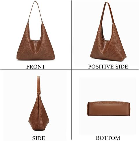 2025 Woven Tote Bag for Women, Fashion Shoulder Hobo Bags, Leather Woven Beach Bag, Work Purses for Women in Saudi Arabia