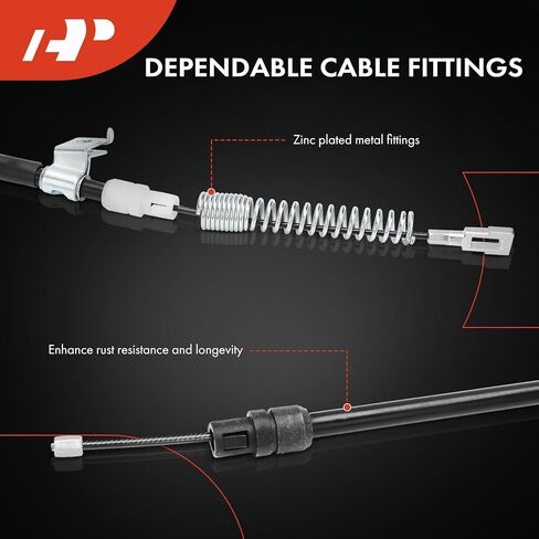 A-Premium Rear Driver Side Parking Brake Cable Assembly Compatible with Chevrolet, GMC Models: Silverado 2500 HD 2009-2011, Sierra 2500 HD 2009-2011 in Saudi Arabia