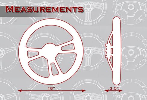18" Universal 457mm 5 Bolt, 2.5 Inches Deep, Chrome Spokes, Wood Grip Steering Wheel With T04 Hub Adapter Compatible With T04 Kenworth, Peterbilt All Models (Dark Wood Grip) in Kuwait