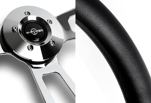 18" Universal 457mm 5 Bolt, 2.5 Inches Deep, Chrome Spokes, Wood Grip Steering Wheel With T04 Hub Adapter Compatible With T04 Kenworth, Peterbilt All Models (Dark Wood Grip) in Kuwait