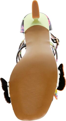 Betsey Johnson Women's Trudie Heeled Sandal, Black Butterfly, 6 in Saudi Arabia