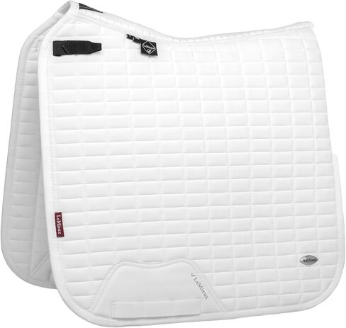 LeMieux Dressage Self-Cool Square Saddle Pad - English Saddle Pads for Horses - Equestrian Riding Equipment and Accessories (White - Large) in Saudi Arabia