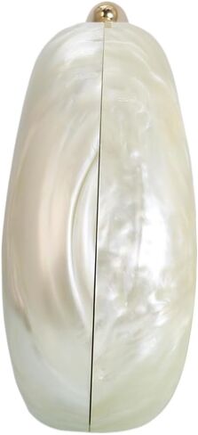 Women Elegant Acrylic Stone Shape Chain Crossbody Bag Chic Marble Shell Purse Wedding Handbag for Banquet Party in Kuwait
