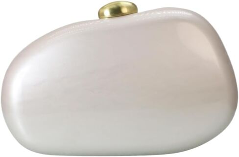 Women Elegant Acrylic Stone Shape Chain Crossbody Bag Chic Marble Shell Purse Wedding Handbag for Banquet Party in Kuwait