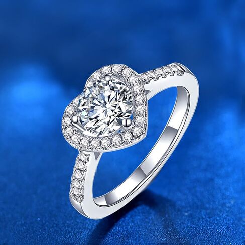 Heart-Shaped 1 Carat Diamond Engagement Rings for Women | Flawless D-Color, Excellent Cut | Romantic Proposal Gift for Women in Saudi Arabia